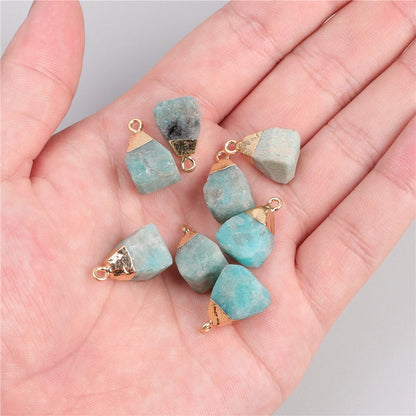 5 stücke Natürlichen Rauhen Stein Anhänger Unregelmäßige Form Healing Amethysten Labradorit Agat Quarz Anhänger Für DIY Handgemachte Halskette