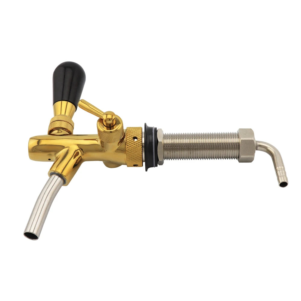 Einstellbarer Fassbier hahn mit Durchfluss regelung Ver chrom ung g5/8 Schaft Home Brew Bar Kegerator Biersp ender Zapfhahn