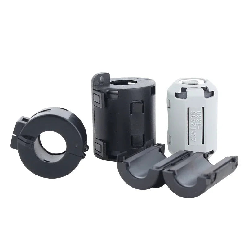 10 Stück Audiokabel Magnetringfilter Clip-on RFI EMI um Ferrit Nickel Anti-Interferenz-Anschluss 5 mm-13 mm