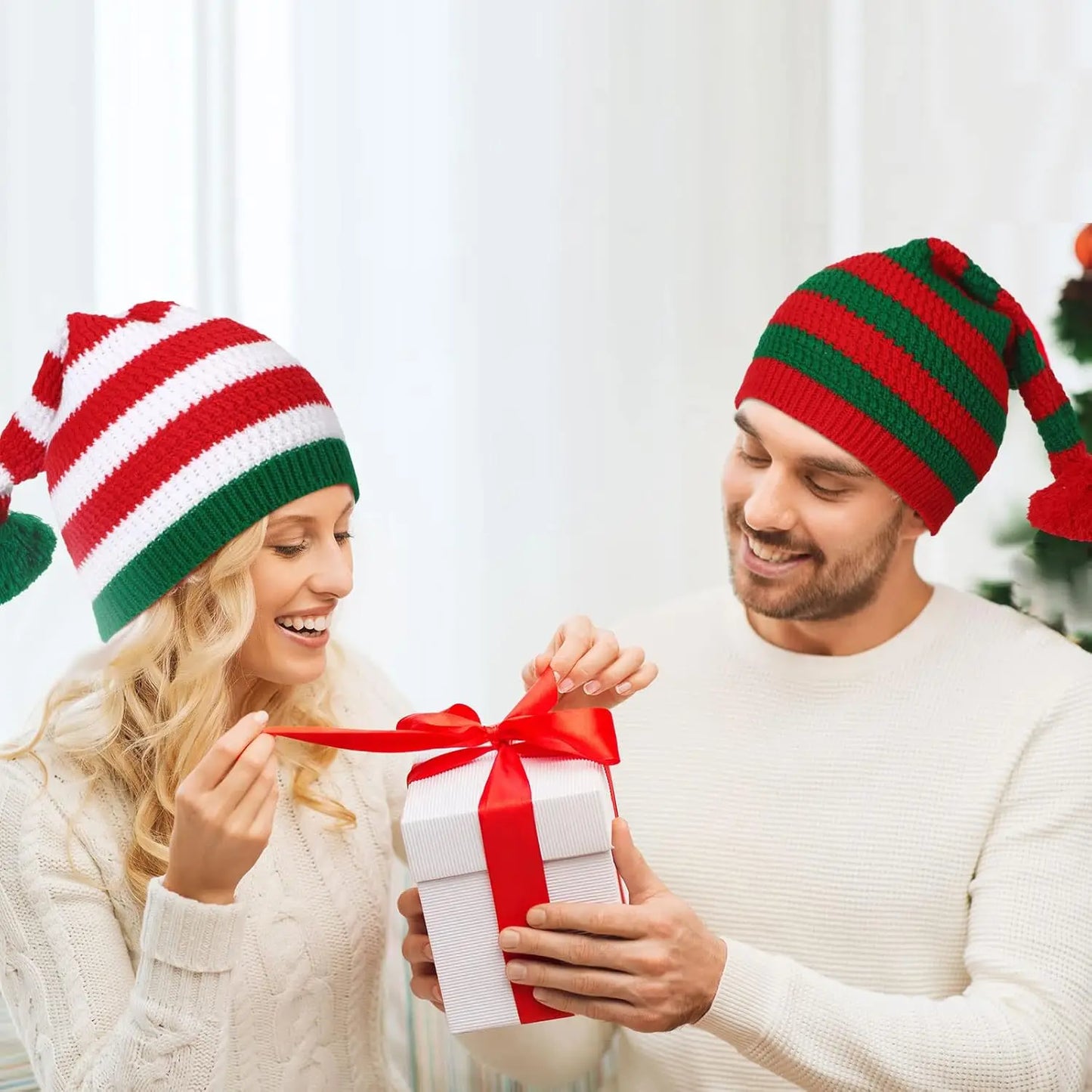 Weihnachtsmütze im Weihnachtsmann-Kostüm-Stil, festliche Mütze für Outdoor-Aktivitäten, Urlaub, Party, Dekoration und Weihnachtsgeschenke für die Familie