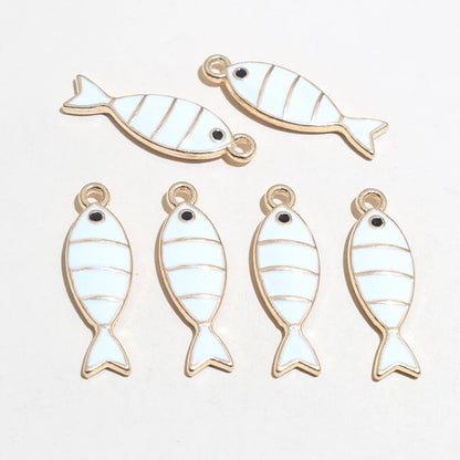 20 Stück 23x7mm Emaille Fisch Charms Anhänger DIY Schmuck Making Zubehör Erkenntnisse für Ohrringe Halskette Armbänder