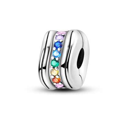 Silberverschluss, 925er-Sterlingsilber, CZ-Pflaster-Clip-Charms, Gänseblümchen-Perlen, Stopper, Sicherheitskette, passend für Original-Armreif, Schmuck-Clip