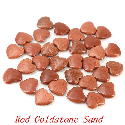 Viele Großhandel Edelstein Herzform LIEBE 20 MM Natürliche Kristall Amethyst Achat Perle Heilung Reiki Naturstein Geschenk Liefert