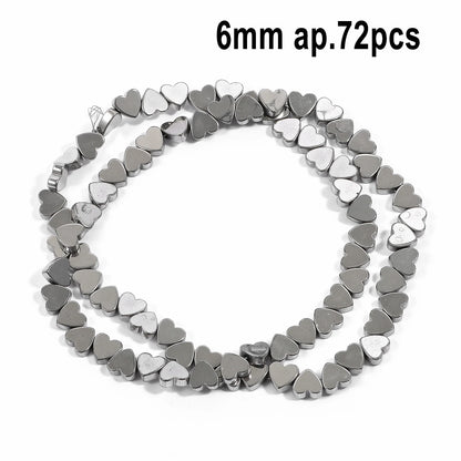 Großhandel AAA Rhodium Hämatit Perlen Charms Herz Stern Rohr Facettierte Runde Unregelmäßige Geometrische Form Perlen Für Schmuck Machen