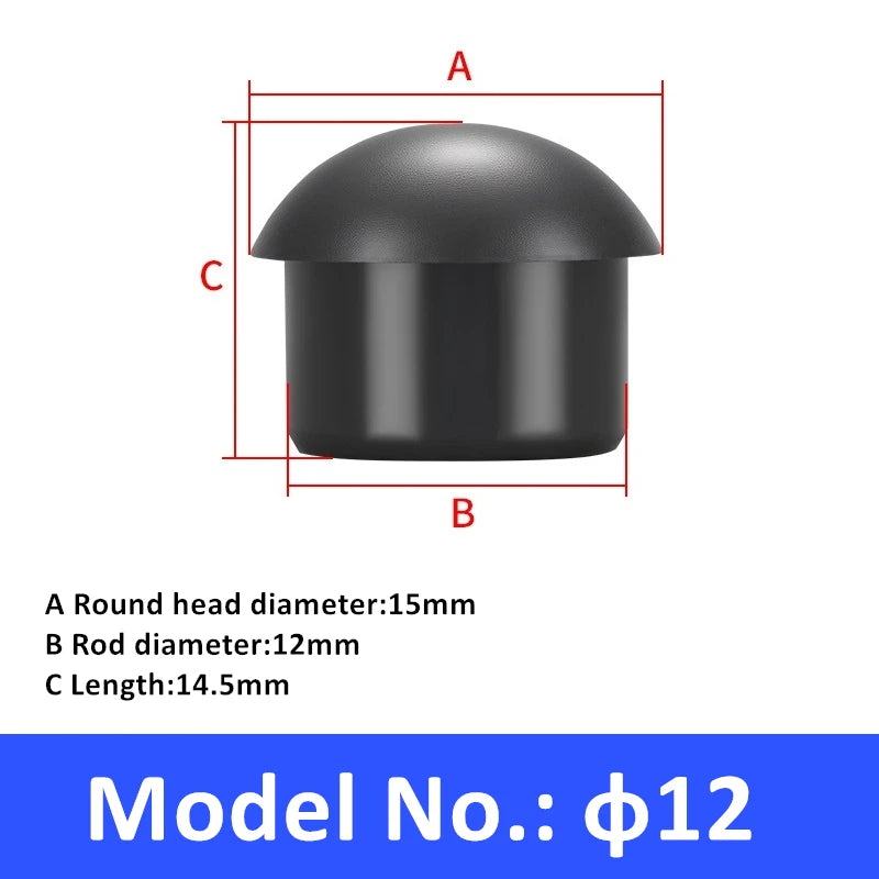 Halbkugelförmiger Plug aus PA66-Nylon, hochwertiger, gewindelfreier Plug, Pilzkopf, staubdicht, wasserdicht