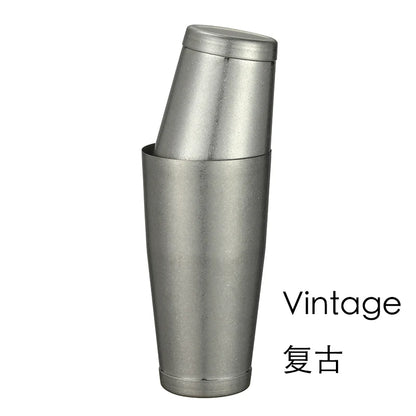 2-teiliges Boston Cocktail Shaker mit Ätzmuster, Bar-Cocktail-Shaker-Blech-Set – 800 ml und 500 ml