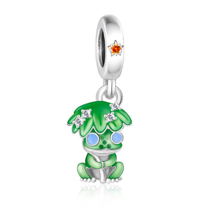 Tier-Serie, 925er-Sterlingsilber, Qualle, Pfau, Schildkröte, Kaninchen, Frosch, Charm, passend für DIY-Armbänder, Halsketten, Geschenke für Kinder