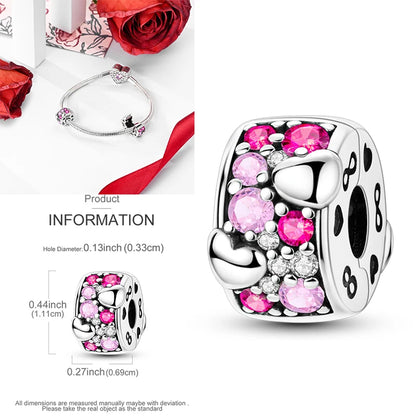 Katze Schmetterling Gänseblümchen CZ Pave Clip Charms Positionierung Schnalle 925 Sterling Silber Silikon Spacer Perlen passen Original Racelet DIY