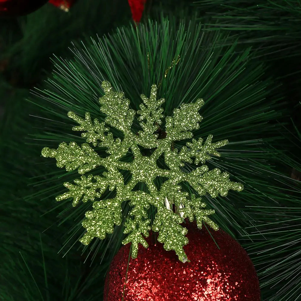 12pcs 7,5 cm Gold pulver Schneeflocke für Weihnachten charmante weiße Weihnachts baum Dekor Weihnachts feier Urlaub Weihnachts schmuck Wohnkultur
