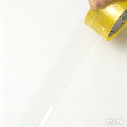 55mm Breites Transparentes Gelbes Verpackungsklebeband, Versand- und Express-Verpackungsband, 75 Meter pro Rolle