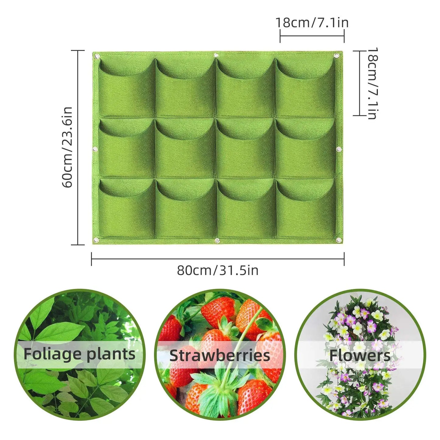 49 Taschen hängende Pflanz beutel, hängende vertikale Wand pflanzen pflanzen wachsen Taschen, Kräuter garten Pflanzer Outdoor Indoor wachsen