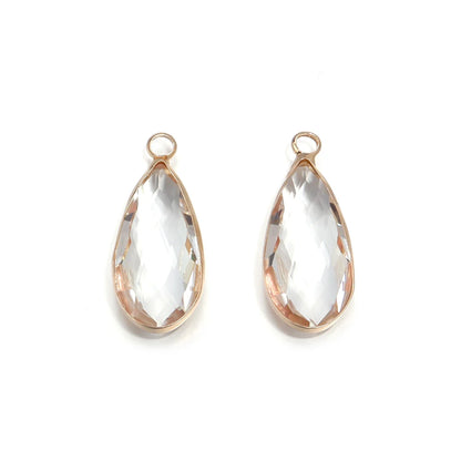 5 teile/los Teardrop Kristall Glas Anhänger Charms für Paare Armband Ohrringe Schmuck Machen Liefert DIY Halskette Ornamente
