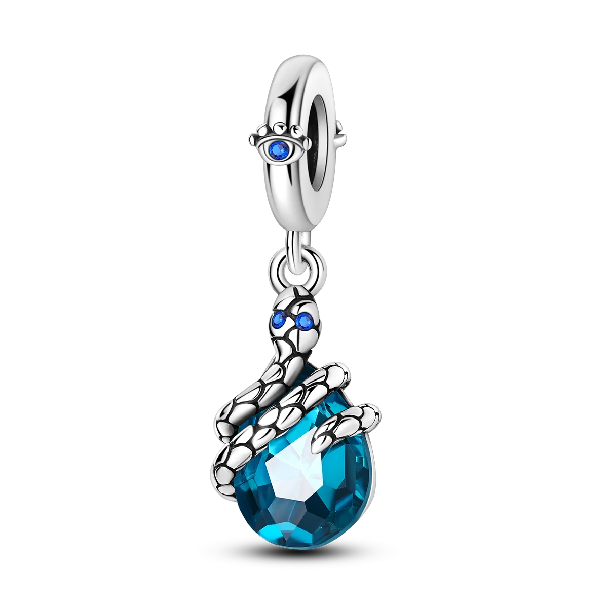 Charm-Anhänger aus Silber 925, blaue Serie, passend für Armbänder, Charms, DIY, originelle Mode-Anhänger für Schmuckherstellung