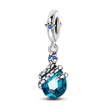 Charm-Anhänger aus Silber 925, blaue Serie, passend für Armbänder, Charms, DIY, originelle Mode-Anhänger für Schmuckherstellung