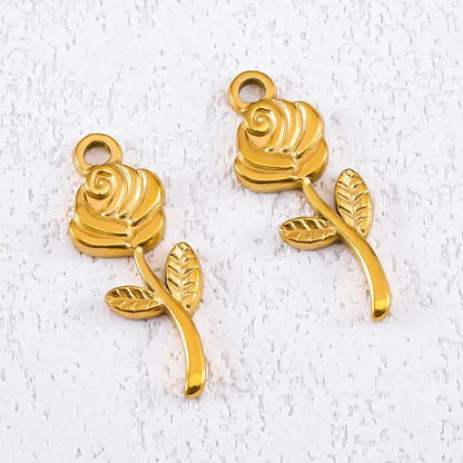 2 Stück 5 Stück Edelstahl Blume Schmetterling Liebe Herz Schleife Anhänger für DIY Halskette Ohrring Geschenk Schmuckherstellung Zubehör