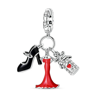 Edle Serie 925er Silber Parfüm-Bogen-Designs, Charm-Perlen, Anhänger, baumelnd, passend für Original-Armreif, Charm-Armband, DIY-Frauenschmuck