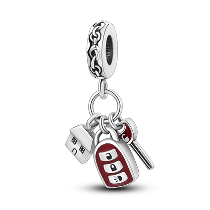 Reisepass-Charms aus 925er-Sterlingsilber, passend für Original-Armbänder, DIY-Flugzeug-Erde-Perlen für die Schmuckherstellung als Geschenk