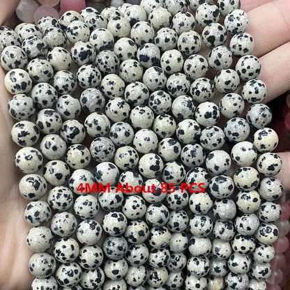 Natürliche Stein Dalmatiner Jaspis Runde Würfel Facettierte Rondelle Lose Spacer Perlen Für Schmuck Machen Charms DIY Armbänder Halskette