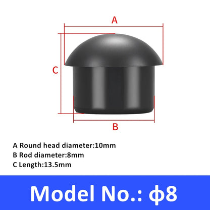 Halbkugelförmiger Plug aus PA66-Nylon, hochwertiger, gewindelfreier Plug, Pilzkopf, staubdicht, wasserdicht
