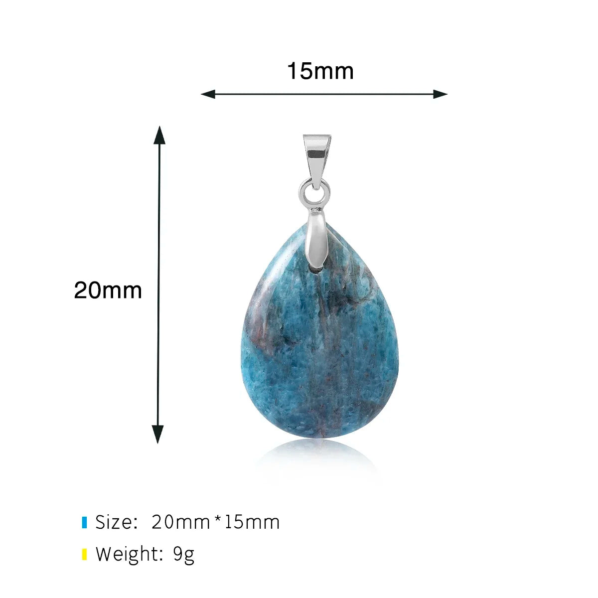 Naturstein Kristall Anhänger Teardrop Mode Halskette für DIY Halskette Ohrringe machen Schmuck Weihnachten Freundschaft Geschenk