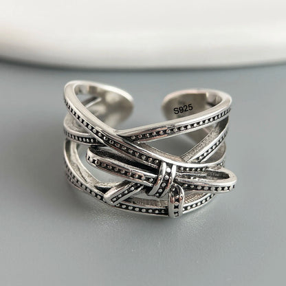 Ringe aus 925er-Sterlingsilber für Damen, Paare, minimalistisch, handgefertigt, schlicht, Retro-Blumen-Herz-Ring, edler Schmuck, Geschenk, verhindert Allergien
