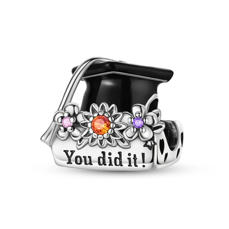 Heißer Verkauf 925er Sterlingsilber, niedliche Panda-Perlen und Pinguin-Anhänger, passend für Schlangenarmband, Boutique-Halskette, schwarzer Anhänger, Geschenk