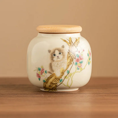 Ceramic pet urn, rabbit and cat urn, dog and cat accessories, "I Remember and Funeral" ash box, pet puppy enchantment boxes, cat accessories