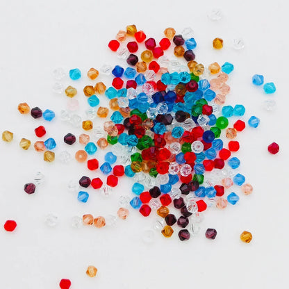 100pcs 4mm glänzende facettierte österreich Kristall perlen Bicone Perlen lose Spacer Perlen für Schmuck machen DIY Armband Halskette Anhänger