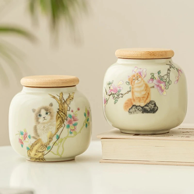 Ceramic pet urn, rabbit and cat urn, dog and cat accessories, "I Remember and Funeral" ash box, pet puppy enchantment boxes, cat accessories