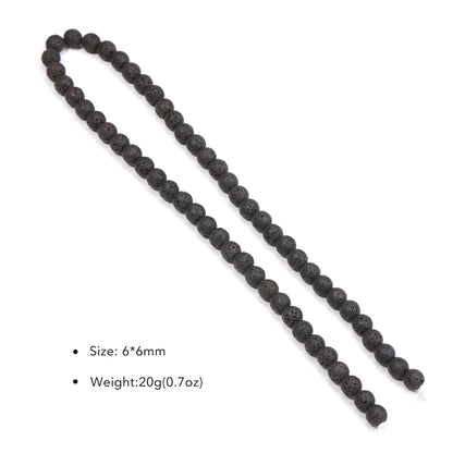 Piedras volcánicas natürliche schwarze Lava zylindrische quadratische Abacus-Steinperlen für Schmuckherstellung, DIY-Schmuck, Armbänder, handgefertigt