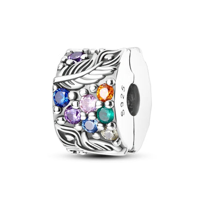 Charm Heiße Verkäufe 925 Sterling Silber Charms Perlen CZ Pave Runde Clip Charms Fit Original Armband Halskette Charms Schmuck Geschenk