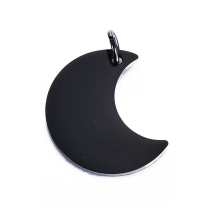 6 Teile/los Klassische Mond Sterne Anhänger ID Tags Für Frauen Männer Halskette Schmuck Edelstahl Doppel Seiten Polnischen