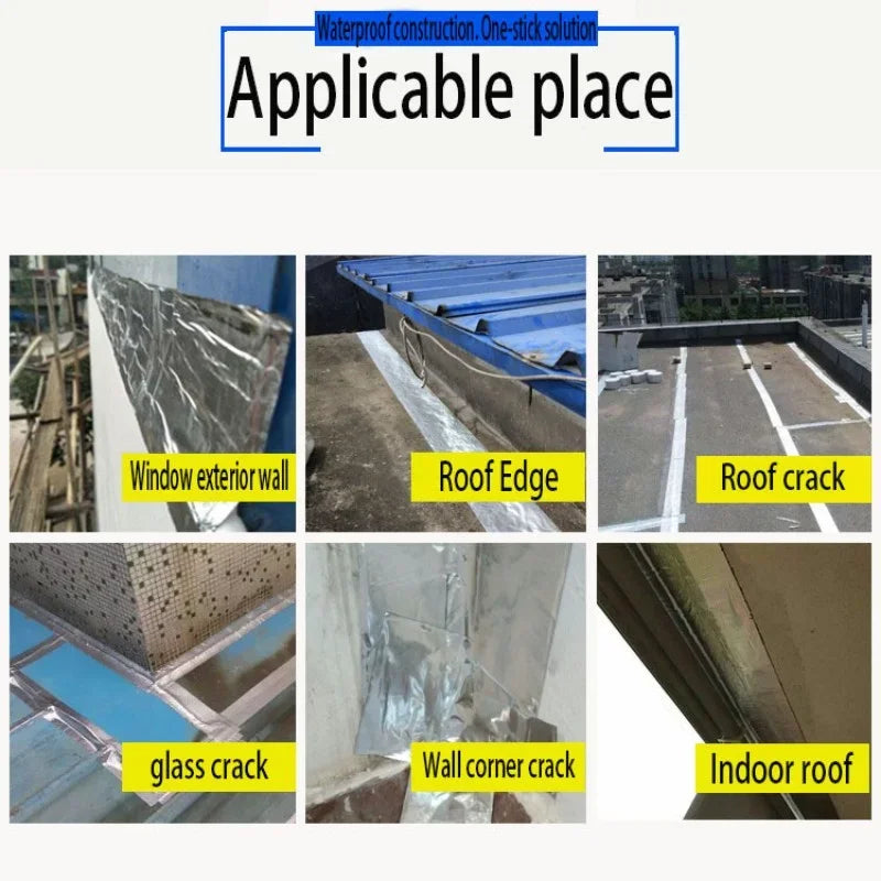 Wasserdichtes Klebeband, hohe Temperaturbeständigkeit, Aluminiumfolie, verdicktes Asphaltband, Wand, Pool, Dach, Riss, Kanal, Reparatur, versiegeltes Selbstband