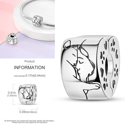Katze Schmetterling Gänseblümchen CZ Pave Clip Charms Positionierung Schnalle 925 Sterling Silber Silikon Spacer Perlen passen Original Racelet DIY