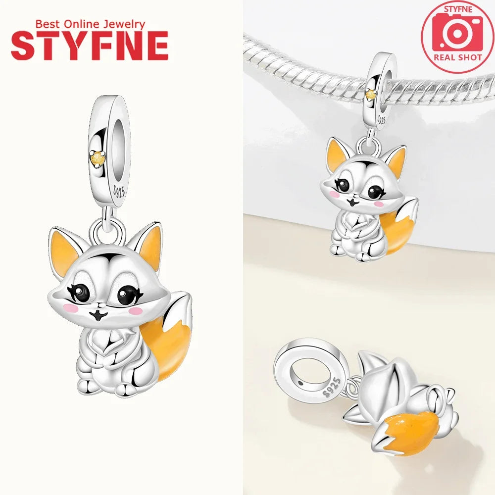 Tier-Serie-Charms, 925er Silber, Esel, Koala, Elefant, niedliche kleine Maus, Perlen-Anhänger, passend für DIY-Original-Armband, Modeschmuck