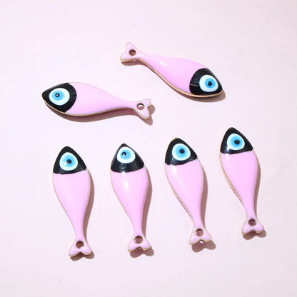 10 Stück 20x6,5mm Emaille Fisch Charms Anhänger Edelstahl DIY Schmuck Making Zubehör Erkenntnisse für Halsketten Ohrringe Armband