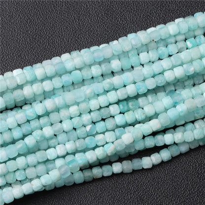 Heiße Natürliche Facettierte Stein Perle 2-3mm Kleine Quadratische Quarz Granat Glas Cube Lose Perlen Für Schmuck Machen hand Zubehör