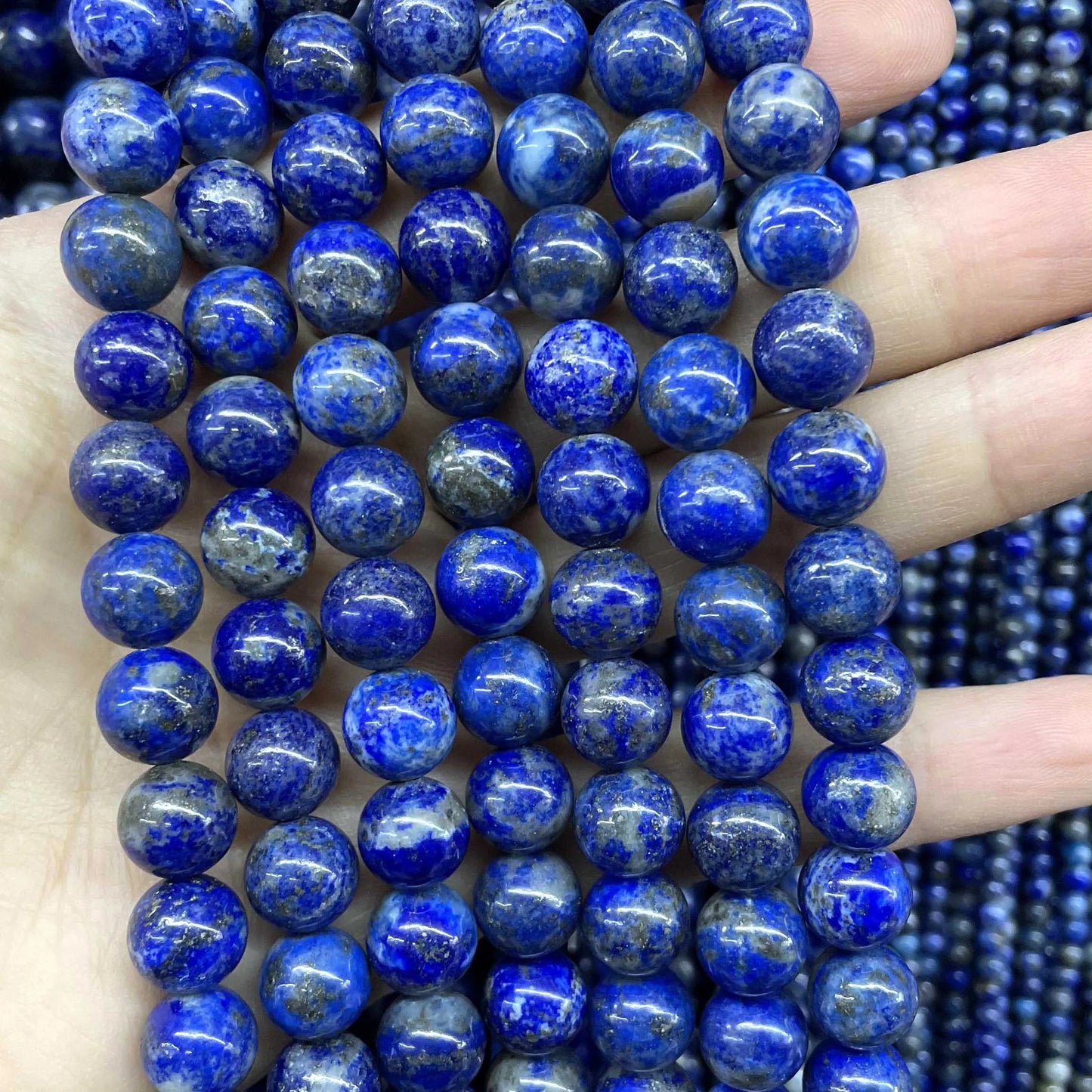 Natürliche Lapislazuli Runde Rohr Facettierte Lose Spacer Stein Perlen Für Schmuck Machen DIY Handgemachte Armbänder Halskette Zubehör
