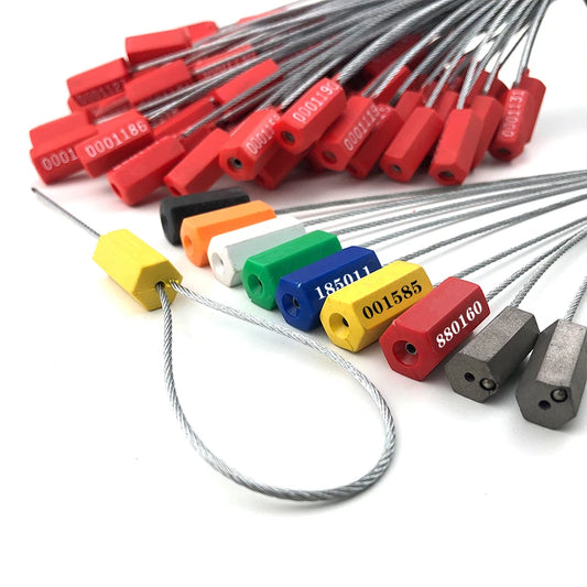 100 Stück Diebstahls icherung Draht dichtungen Länge 30cm Behälter Metalldraht Kabelbinder Stahl Kunststoff selbstsicher nde Metall binder