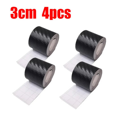 1-4 stücke Carbon Faser Automotive Klebeband Rolle Matte Schwarz Schutz Auto Film Selbst-Klebe Film Vinyl auto Film Zubehör