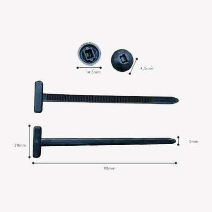 Universelle Nylon-Kabelbinder-Schnalle, robuster Kabelbinderhalter mit Stift- und Knopf-Design, Kunststoff-Kabelbinder, Werkzeugbefestigungen, Karosserie