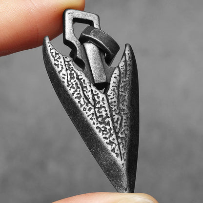 Retro Viking Pfeil Textur Männer Halsketten Edelstahl Anhänger Kette Frauen Punk Mode Schmuck Neue Accessoires Geschenk Großhandel