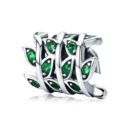 WOSTU Mode Frühjahr Serie Charms Perlen Echt 925 Sterling Silber Blume Vogel Pendent Fit Original-DIY Armband Halskette Schmuck