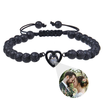 Custom bracelet with picture inside, personalized projection bracelets with photos, picture bracelet, personalized memorial gifts