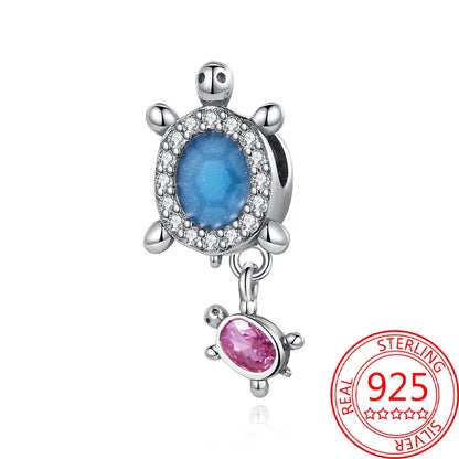 Sommer-Charm-Anhänger aus 925er-Sterlingsilber, Sea World Kingdom, Perlen für Charms, Original-Armband für Damen, Schmuckherstellung