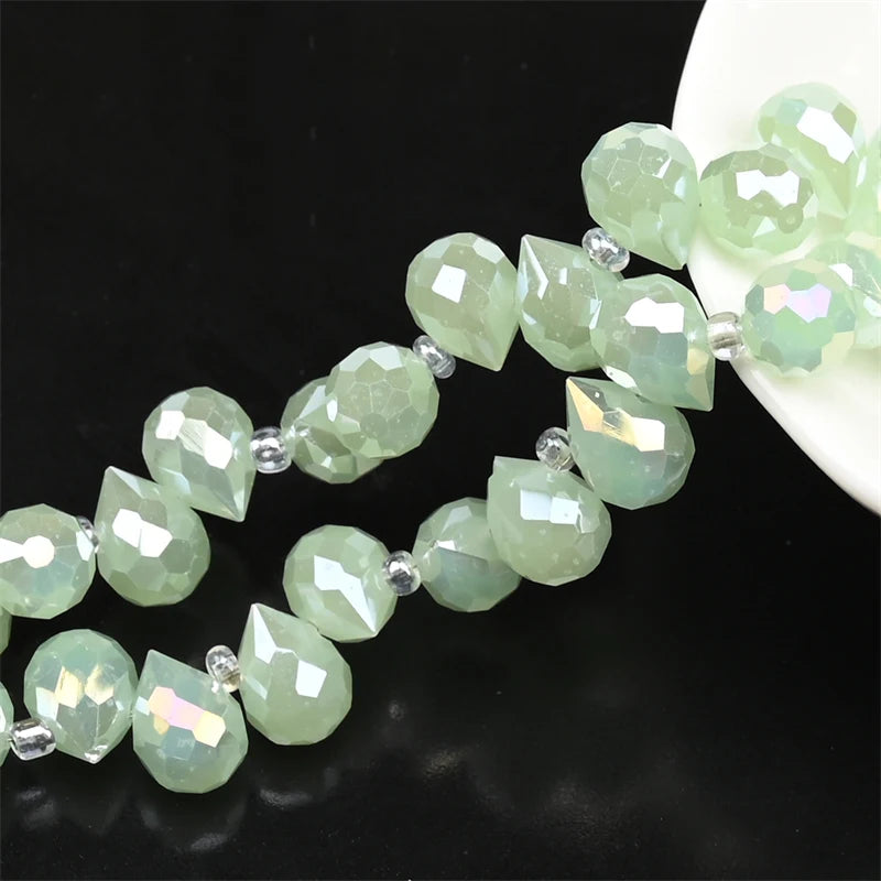 Österreich AB Farbe Kristall Erdbeere Perlen 10*8mm Glänzende Facettierte Glas Perlen für Schmuck Machen DIY Hochzeit Kleid zubehör