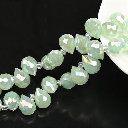Österreich AB Farbe Kristall Erdbeere Perlen 10*8mm Glänzende Facettierte Glas Perlen für Schmuck Machen DIY Hochzeit Kleid zubehör