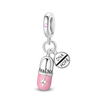 Klassische Krankenwagenperlen und Pillen-Stethoskop-Medizinbox aus 925er-Sterlingsilber, baumelnder Charm, passend für Armbänder, Krankenschwester-Tag-Anhänger, Geschenke