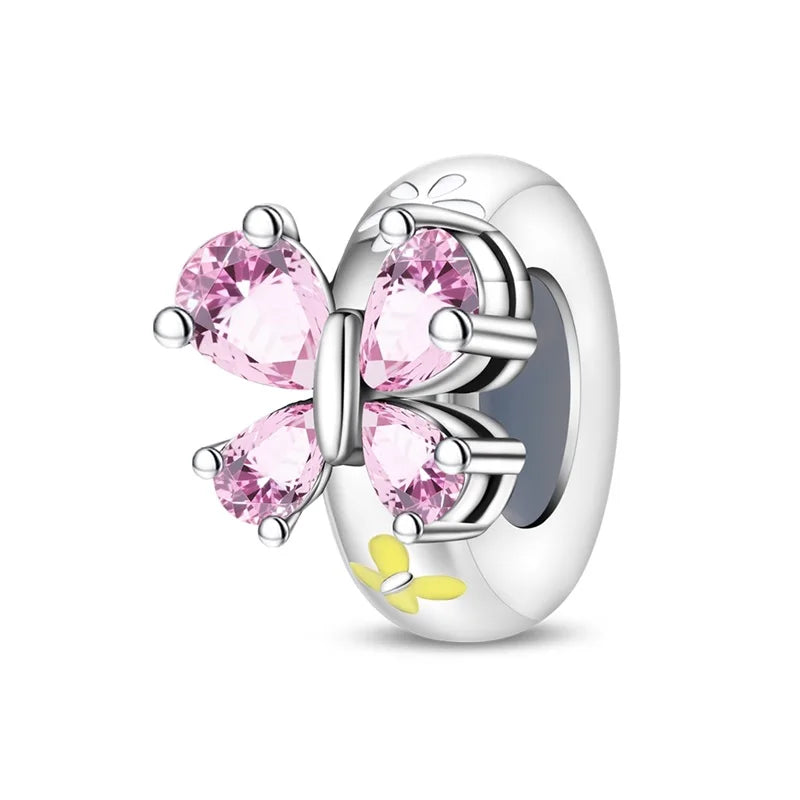 Glänzende Schmetterlingsanhänger aus 925er-Sterlingsilber mit flatternder Dunkelheit, passend für DIY-Armbänder, Halsketten, romantisches Geschenk, Paarung