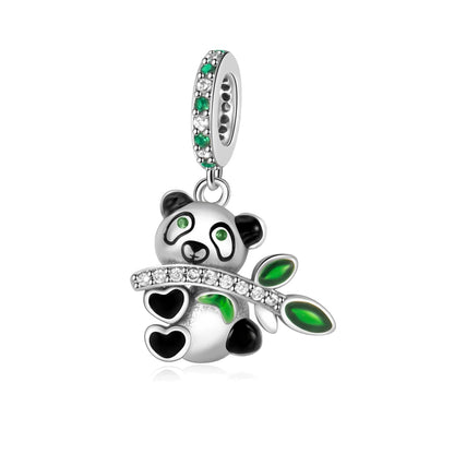 Tier-Serie, 925er-Sterlingsilber, Qualle, Pfau, Schildkröte, Kaninchen, Frosch, Charm, passend für DIY-Armbänder, Halsketten, Geschenke für Kinder